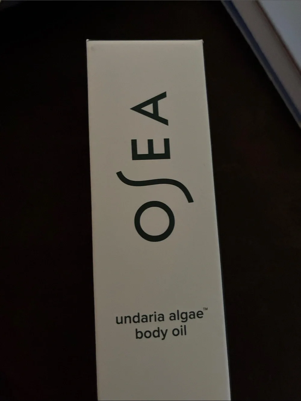 Sea Undaria Algae Body Oil — white box with dark green logo